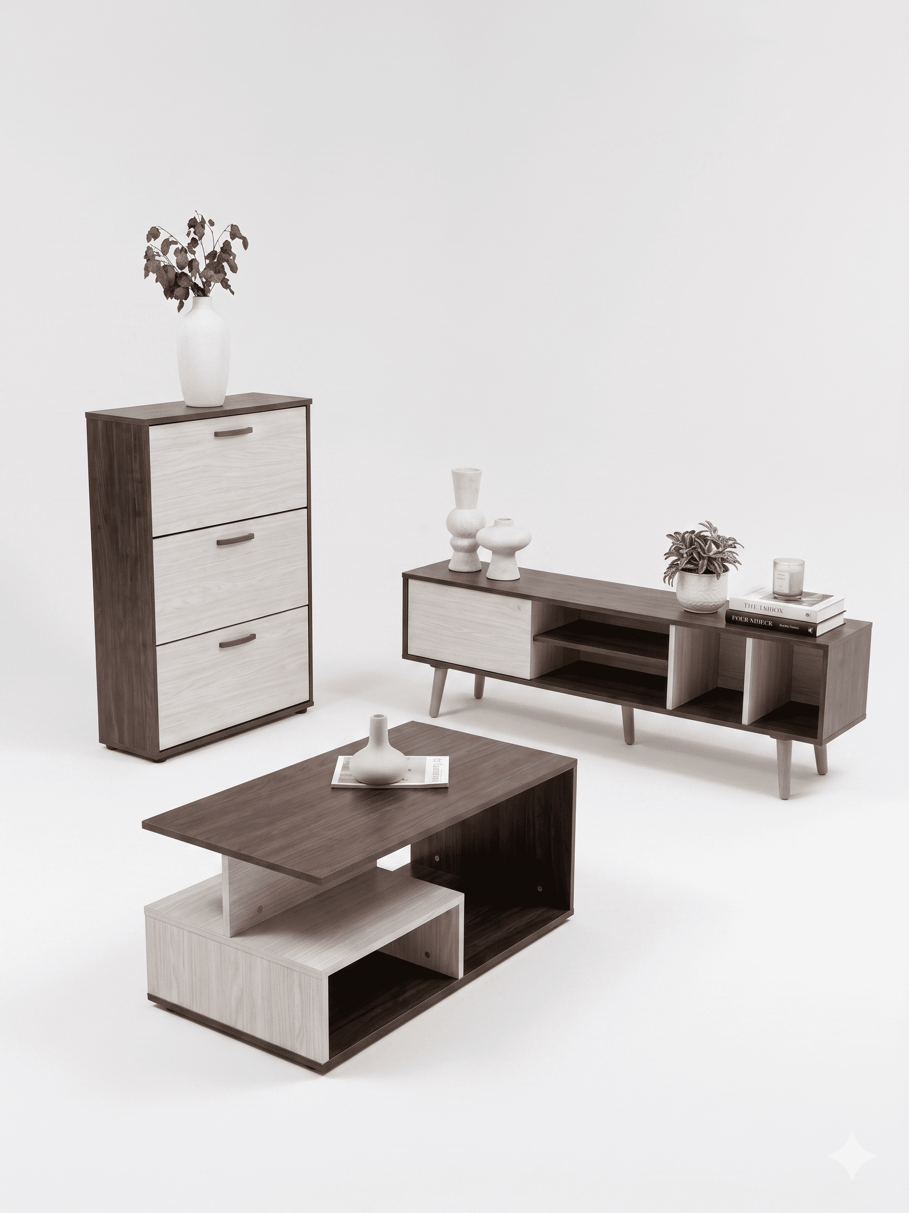Modern Trio Bundle Living Room Full Set